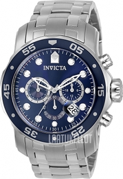 Invicta Pro Diver Watch #0073 store Master Of The Ocean SS Tritnite Light Glow