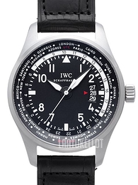 IWC Pilots Worldtimer Musta/Nahka Ø45 mm IW326201