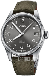 Oris Aviation Harmaa/Nahka Ø41 mm 01 751 7761 4063-07 3 20 03LC