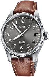 Oris Aviation Harmaa/Nahka Ø41 mm 01 751 7761 4063-07 6 20 07LC