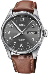 Oris Aviation Harmaa/Nahka Ø44 mm 01 752 7760 4063-07 5 22 07LC