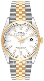 Rolex Valkoinen/Teräs Ø36 mm 126233-0019