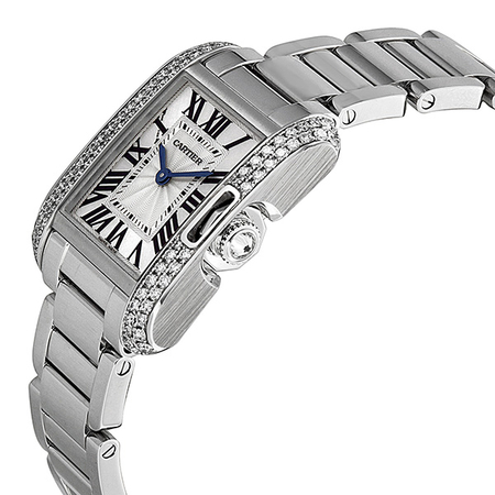 WJTA0015 Tank Louis Cartier Large Diamond 18K White Gold Watch